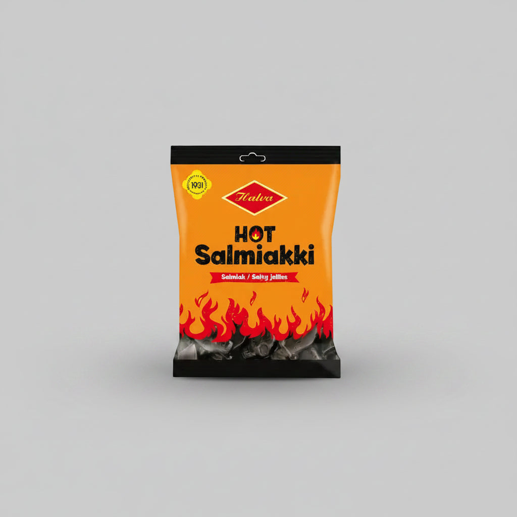 Halva Hot Salmiakki 160g – Scandinavian Sweets