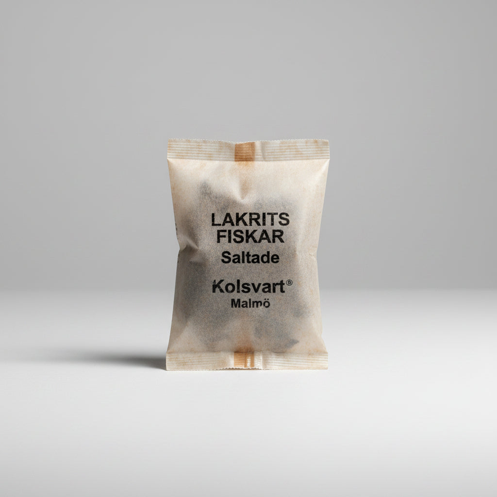 Kolsvart Salta Lakritsfiskar 120g – Scandinavian Sweets