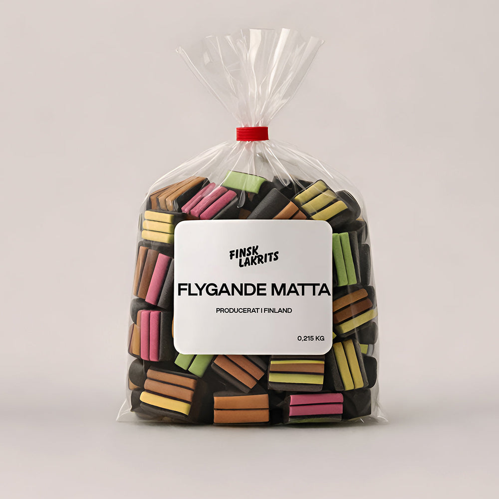 Flygande matta 215g – Finsk Lakrits