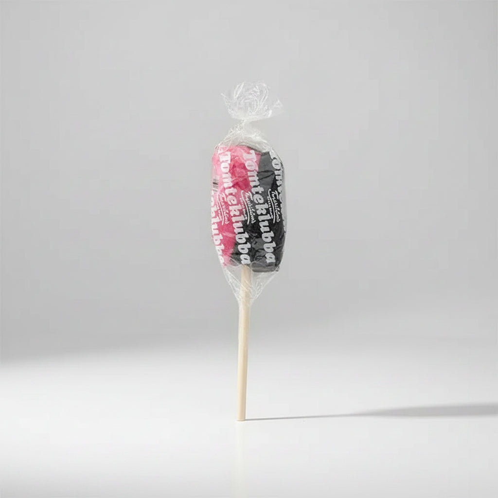 Tomteklubba Hallon/Lakrits 25g – Scandinavian Sweets